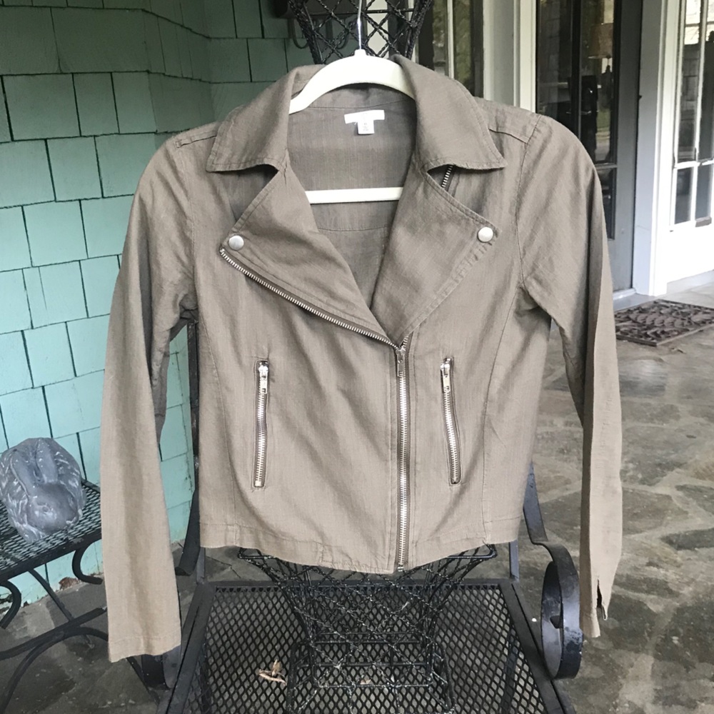 BP by Nordstrom Olive Green Moto Jacket
